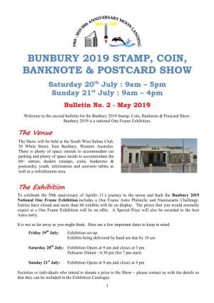 Bunbury 2019 Stamp, Coin, Banknote & Postcard Show