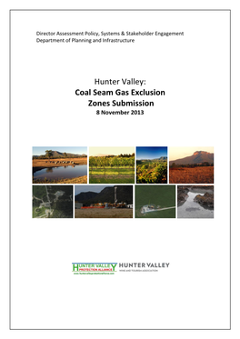 Hunter Valley: Coal Seam Gas Exclusion Zones Submission 8 November 2013