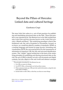 Beyond the Pillars of Hercules: Linked Data and Cultural Heritage