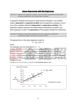 Linear Regression with One Regressor