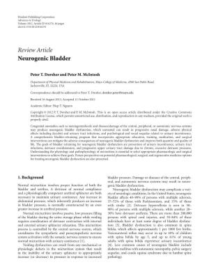 Review Article Neurogenic Bladder