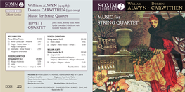 Tippett Quartet for Somm Recordings to Great Critical Acclaim