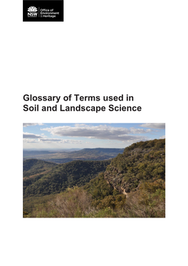 Glossary of Terms Used in Soil and Landscape Science