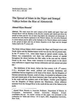 The Spread of Islam in the Niger and Senegal Valleys Before the Rise of Almoravids