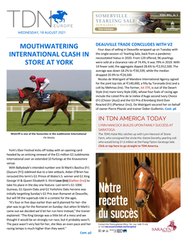 Mouthwatering International Clash in Store at York