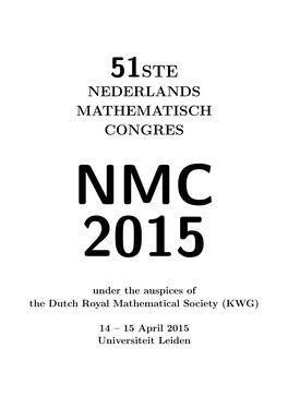 Nederlands Mathematisch Congres Nmc 2015