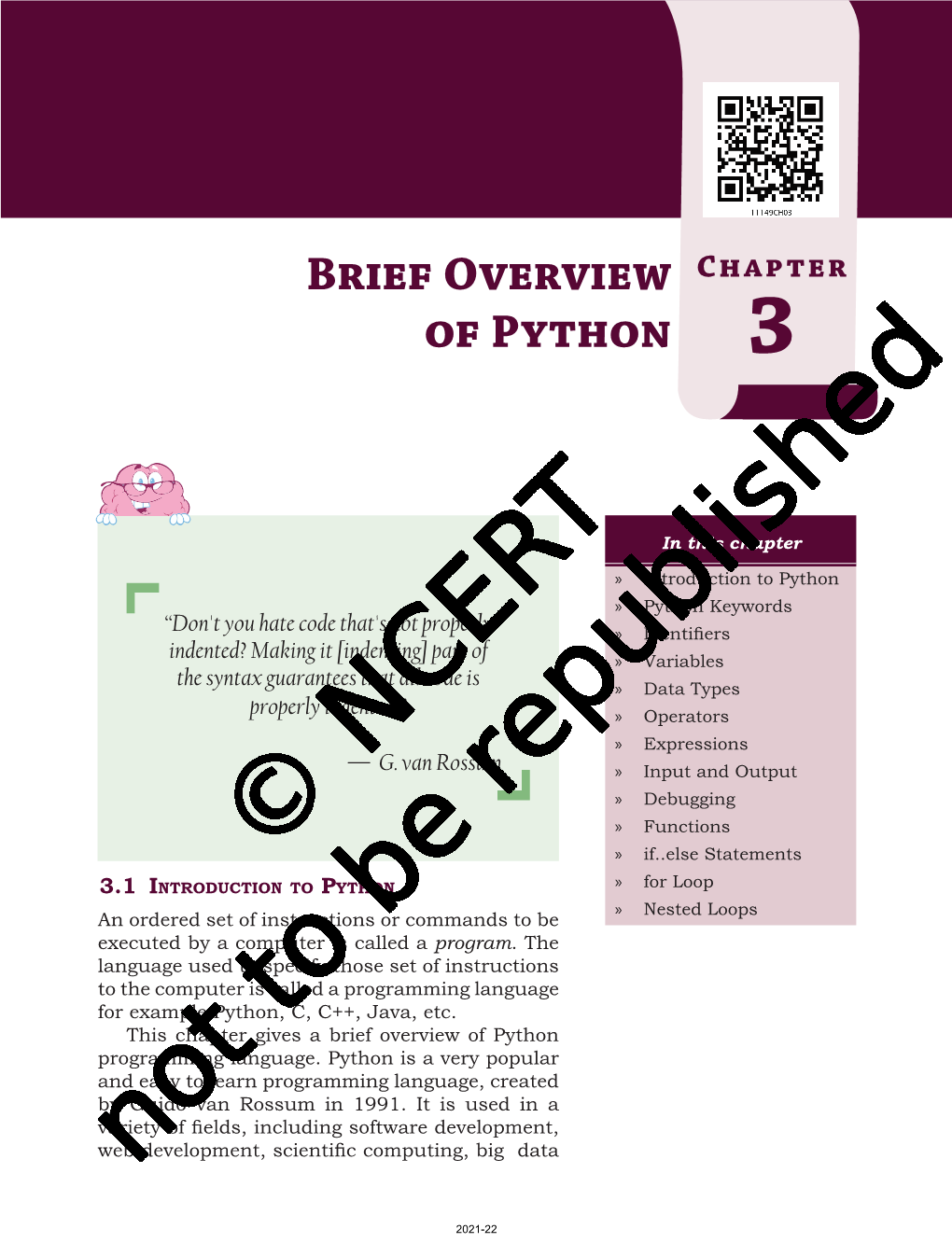 Brief Overview of Python Programming Language