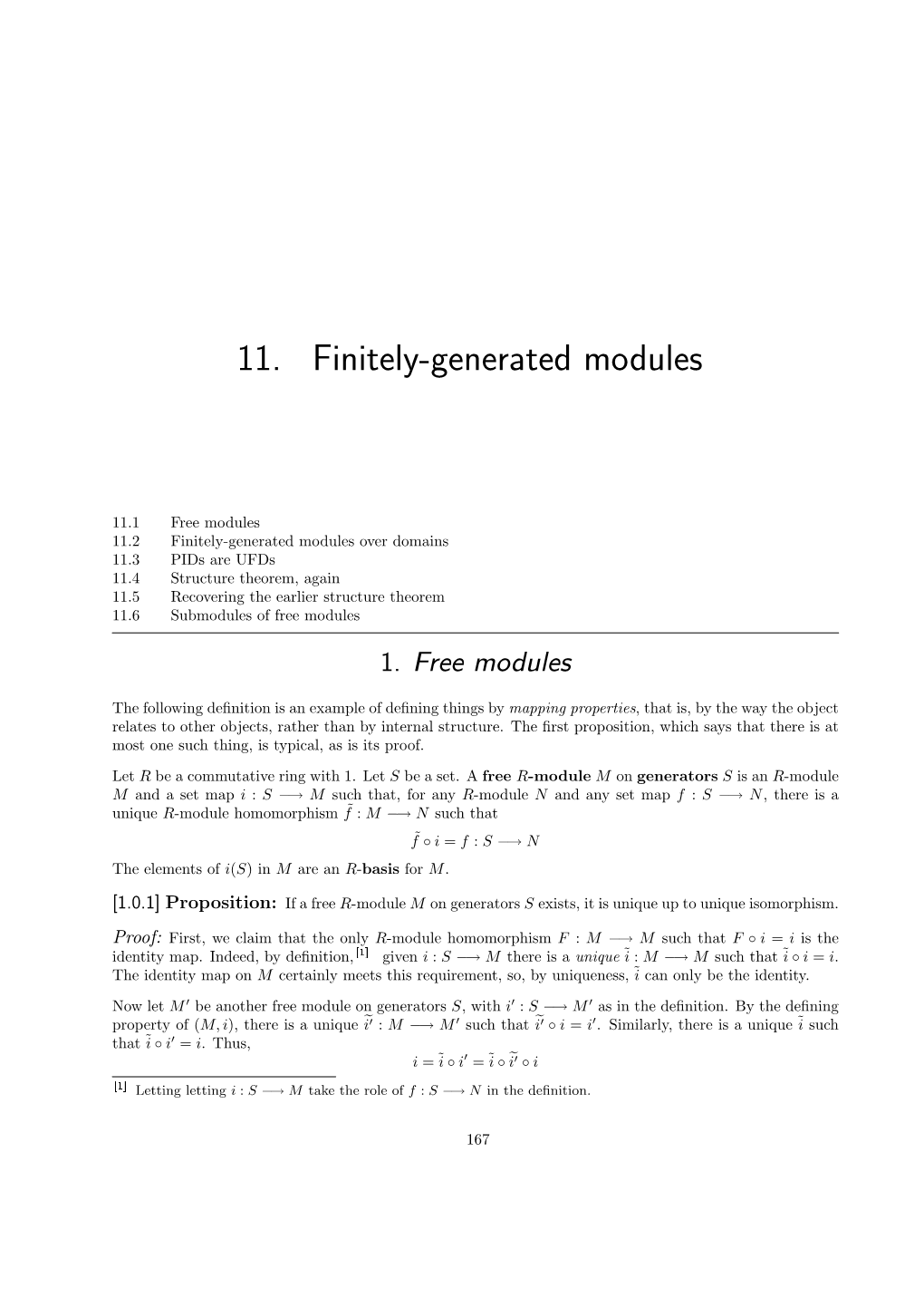 11. Finitely-Generated Modules