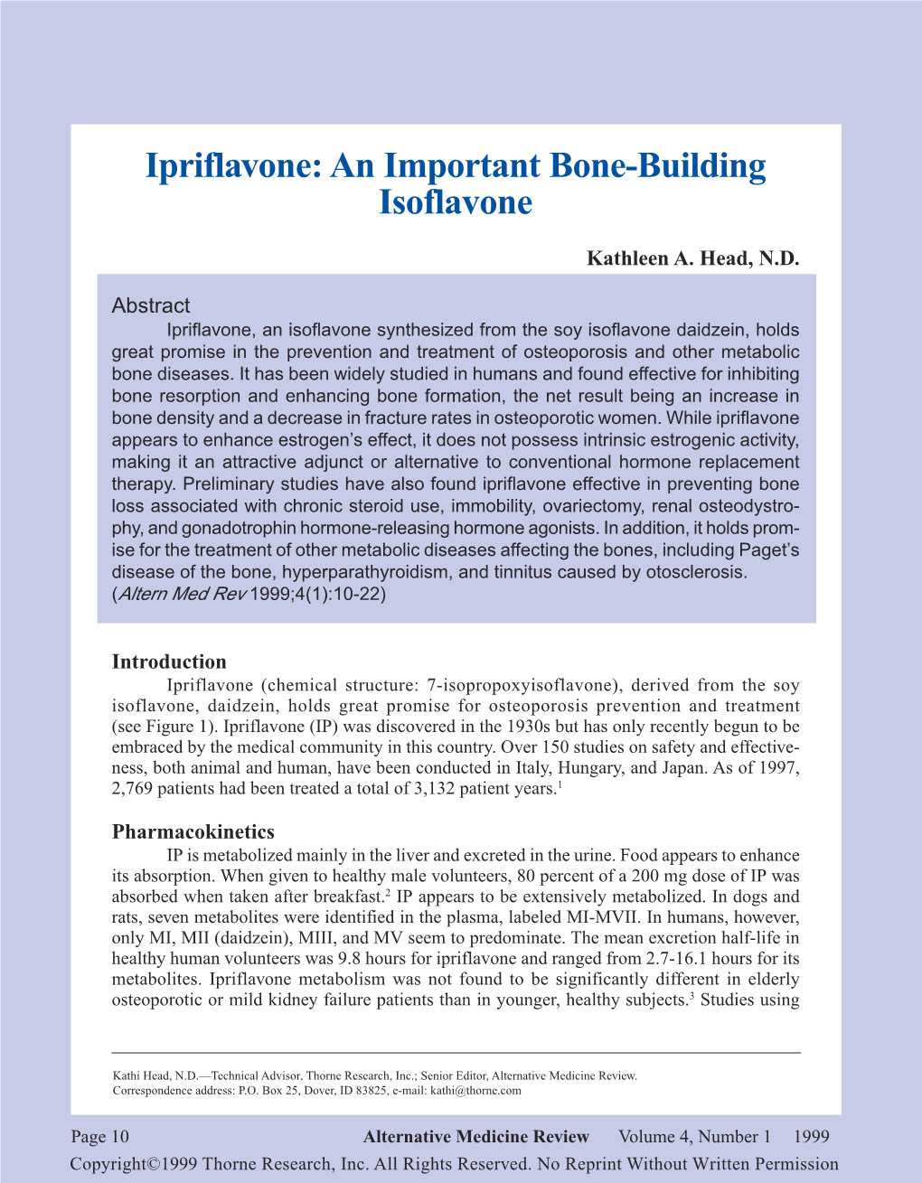 Ipriflavone: an Important Bone-Building Isoflavone