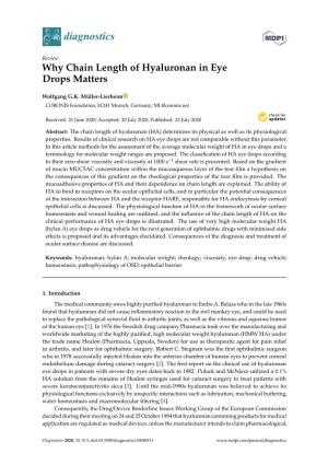 Why Chain Length of Hyaluronan in Eye Drops Matters