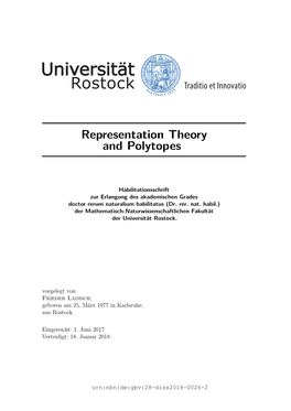 Representation Theory and Polytopes