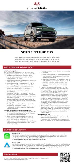 2021 Kia Soul Vehicle Feature Tips