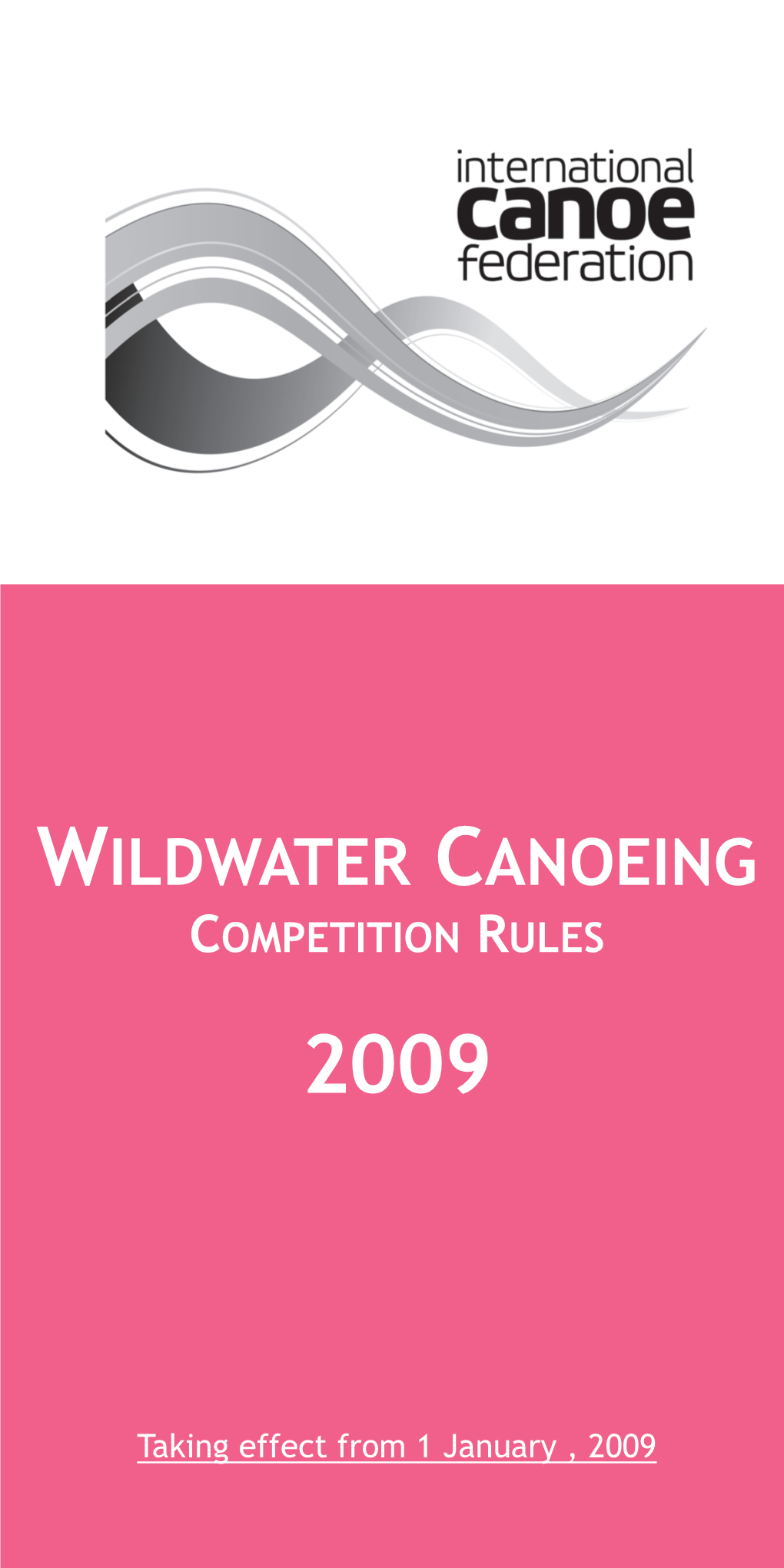 Wildwater Canoeing Competition Rules