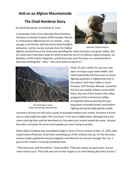 Hell on an Afghan Mountainside the Chad Hembree Story
