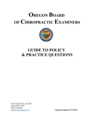 Guide to Policy & Practice Questions