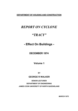 Cyclone Tracy Report 1975