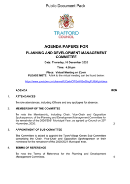 (Public Pack)Agenda Document for Planning and Development