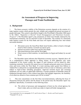 Interim Assessment of Progress June 2005