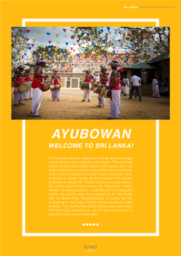 Ayubowan Welcome to Sri Lanka!