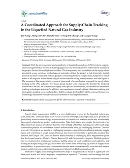 A Coordinated Approach for Supply-Chain Tracking in the Liquefied Natural Gas Industry