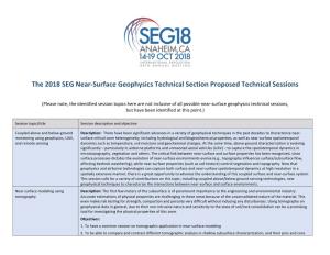 SEG Near-Surface Geophysics Technical Section Annual Meeting