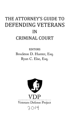 Defending Veterans in Criminal Court