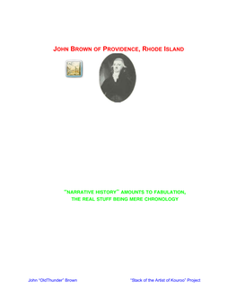 John Brown of Providence, Rhode Island