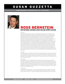 Ross Bernstein Motivational Speaker & Best-Selling Sports Author