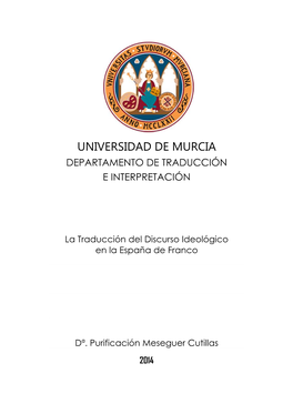 Universidad De Murcia Departamento De Traducción E Interpretación