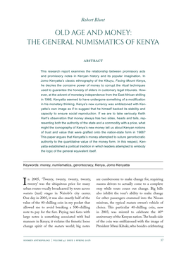 The General Numismatics of Kenya