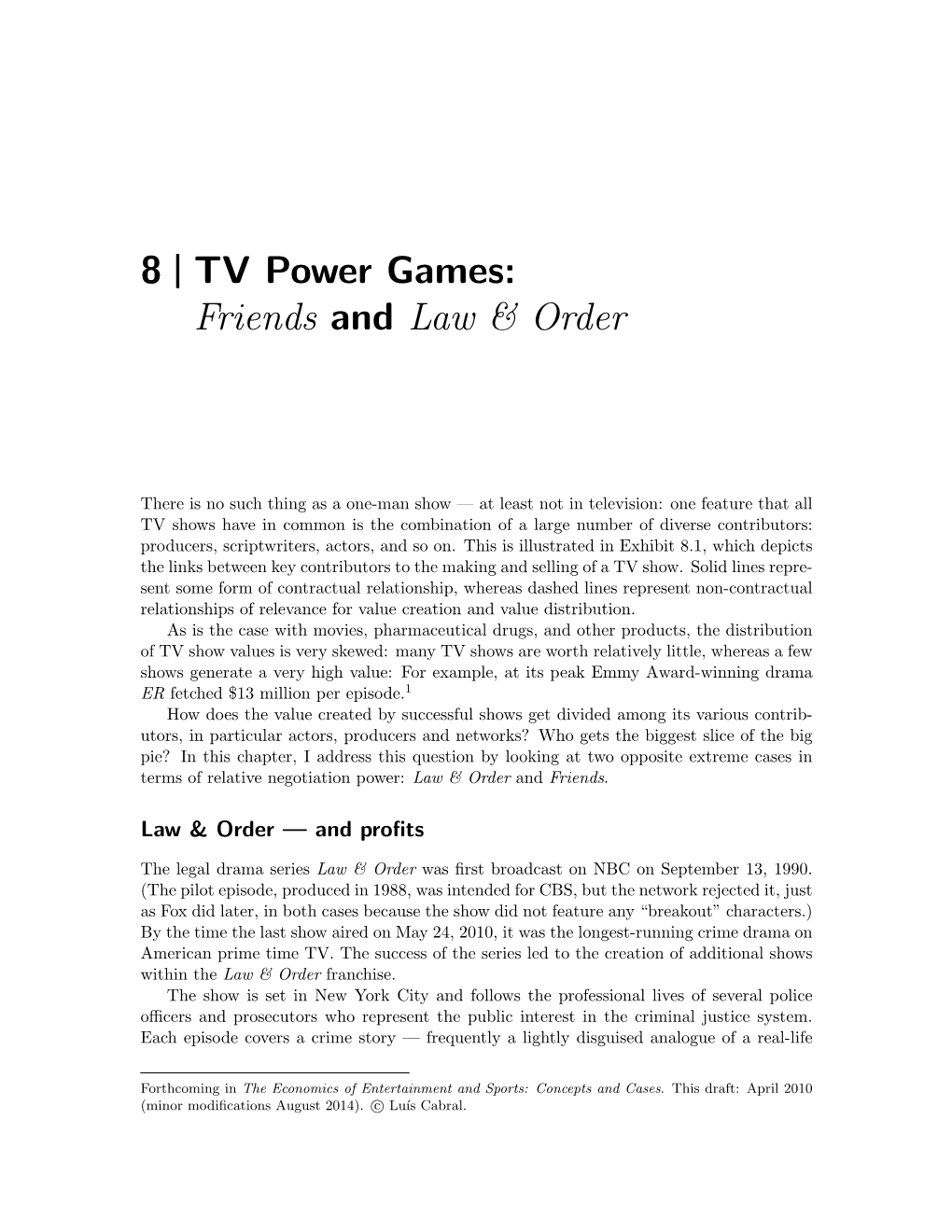 8 TV Power Games: Friends and Law & Order