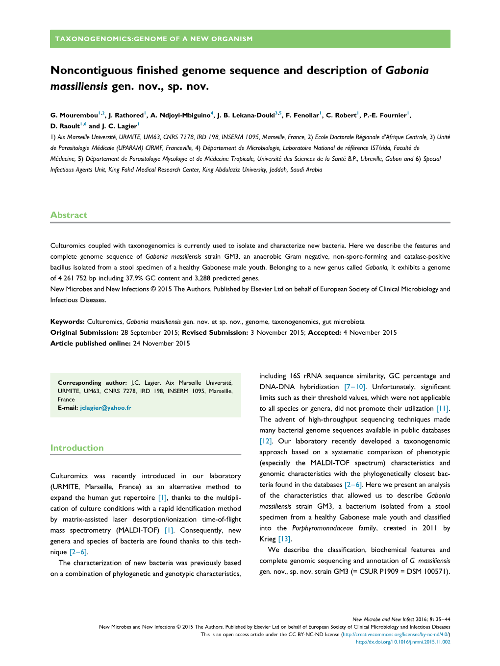 Noncontiguous Finished Genome Sequence and Description Of