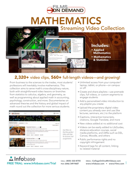 MATHEMATICS Streaming Video Collection
