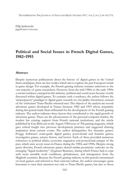 Political and Social Issues in French Digital Games, 1982–1993