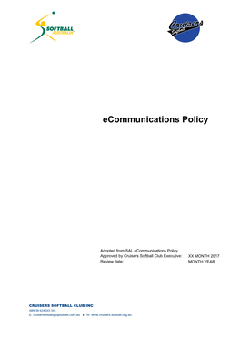 Ecommunications Policy