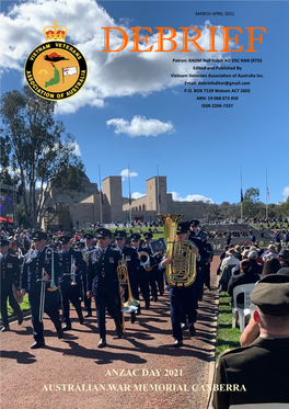 Anzac Day 2021 Australian War Memorial Canberra National President’S Report