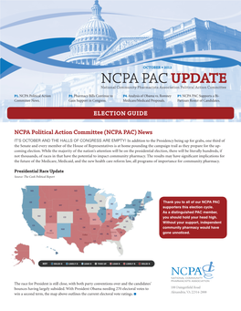 NCPA PAC UPDATE National Community Pharmacists Association Political Action Committee