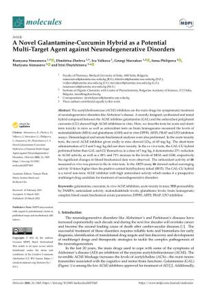 A Novel Galantamine-Curcumin Hybrid As a Potential Multi-Target Agent Against Neurodegenerative Disorders