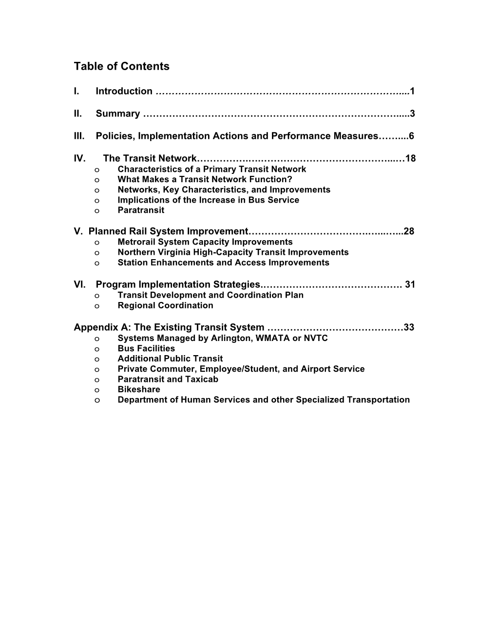 Transit Element to the Premium and Primary Transit Networks