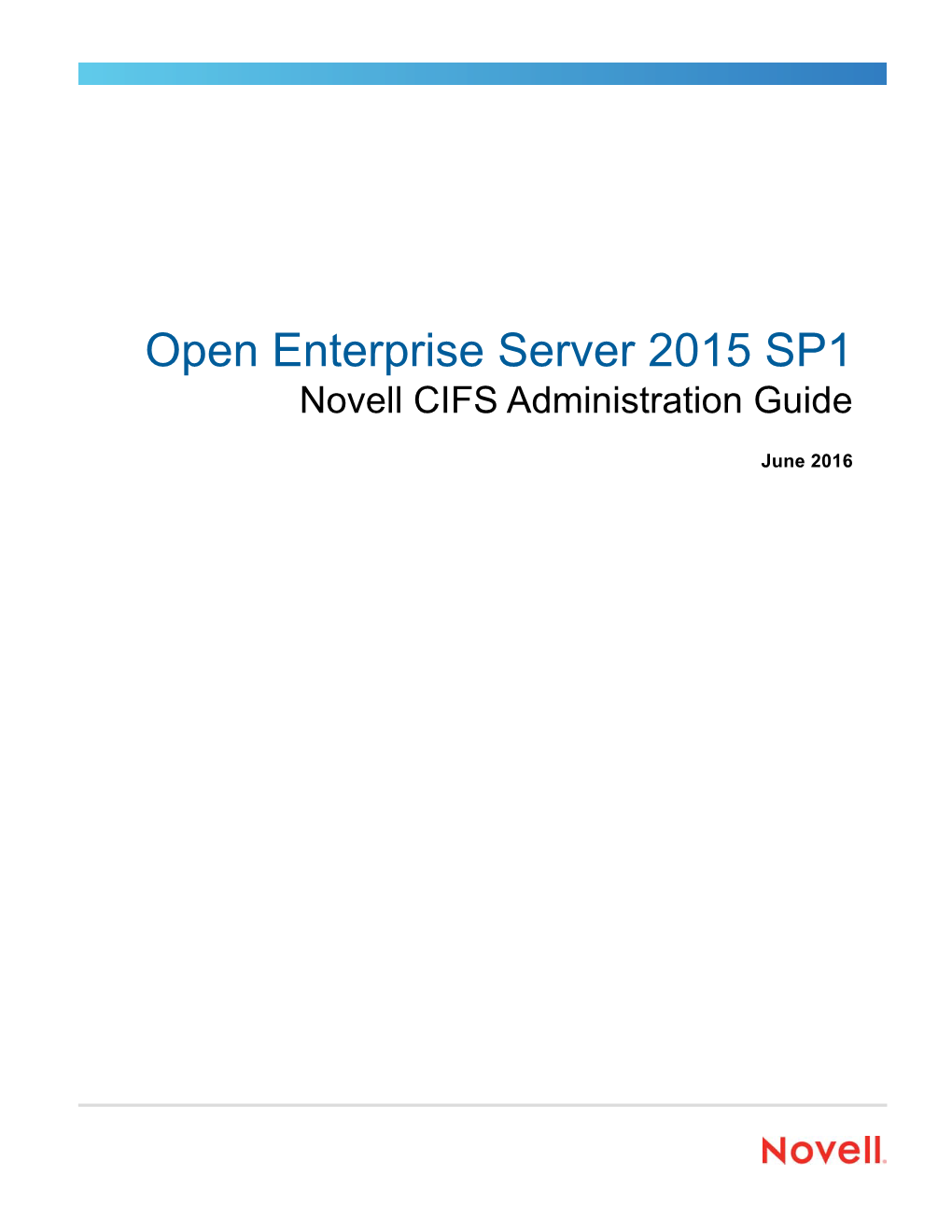 OES 2015 SP1: Novell CIFS for Linux Administration Guide