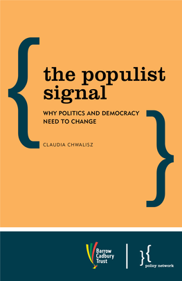 The Populist Signal: Why Politics and Democracy