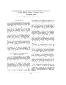 Morphogenic Classification of Pleistocene Glaciations in The