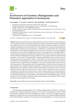 An Overview of Genomics, Phylogenomics and Proteomics Approaches in Ascomycota