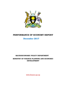 PERFORMANCE of ECONOMY REPORT December 2017