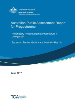 Australian Public Assessment Report for Progesterone