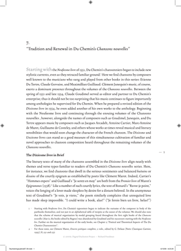 7. “Tradition and Renewal in Du Chemin's Chansons Nouvelles”