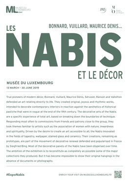 Nabisles Et Le Décor Musée Du Luxembourg 13 March – 30 June 2019