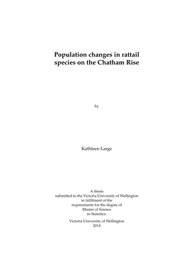 Population Changes in Rattail Species on the Chatham Rise