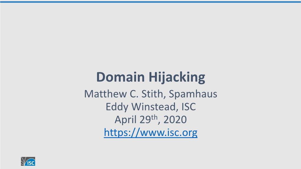 Godaddy – Domain Hijacking
