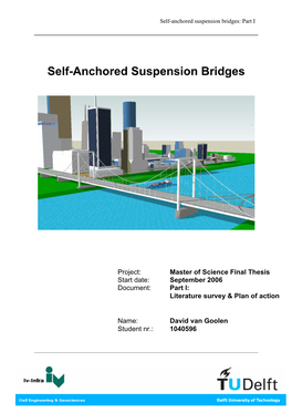 Self-Anchored Suspension Bridges: Part І